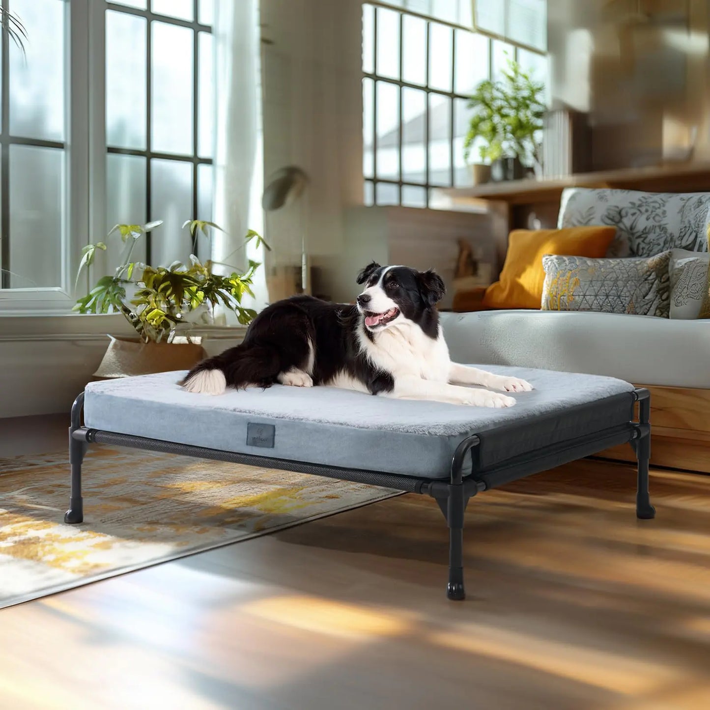 Elevated Raised Dog Bed+Removable Dog Bed Mat-Cooling