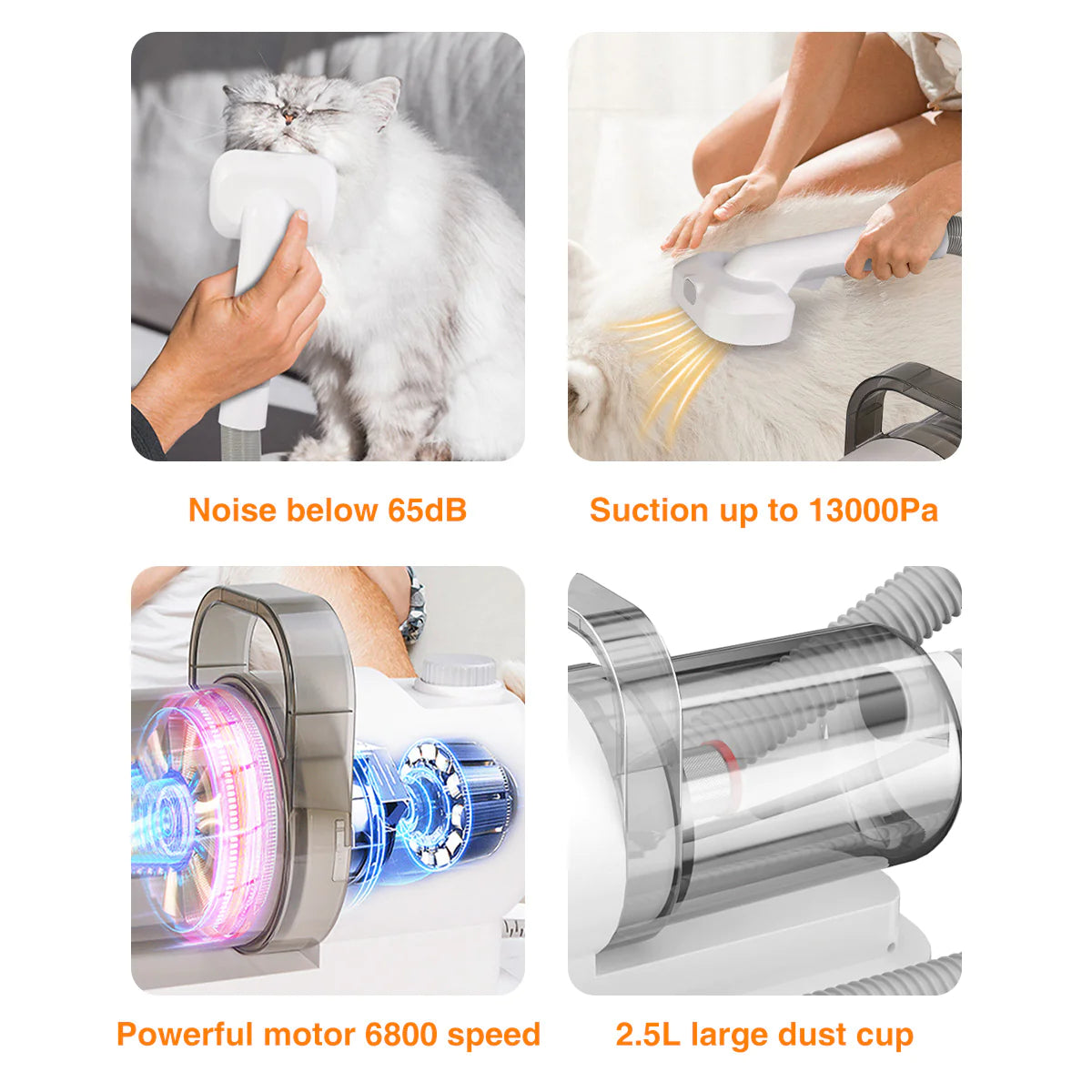 All-in-One Suction and Scissors Machine for Effortless Fur Care