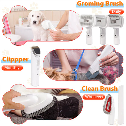 All-in-One Suction and Scissors Machine for Effortless Fur Care
