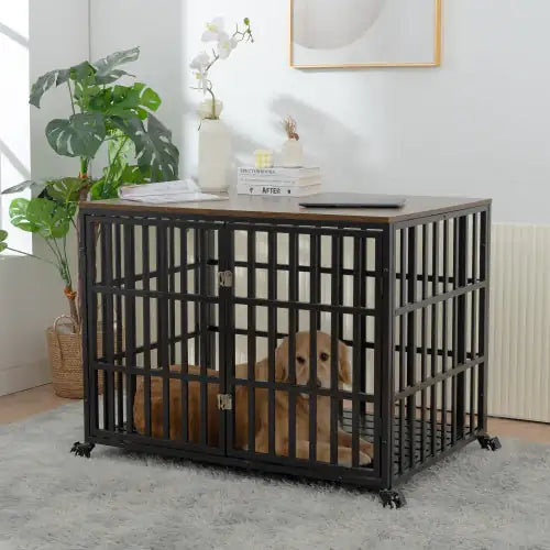 42" Heavy Duty Dog Crates Are Suitable For  Medium-Large sized Dogs