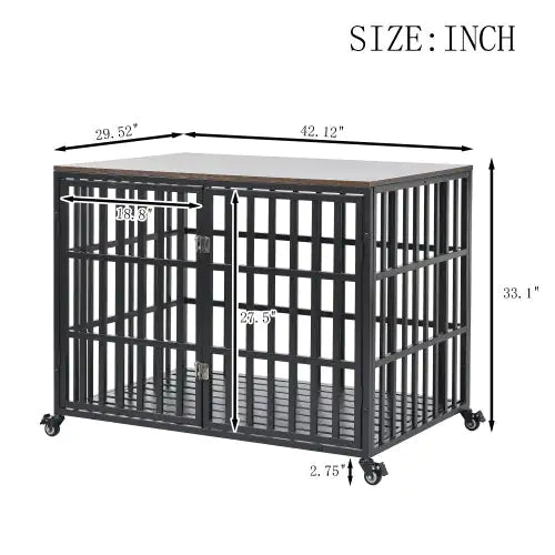 42" Heavy Duty Dog Crates Are Suitable For  Medium-Large sized Dogs