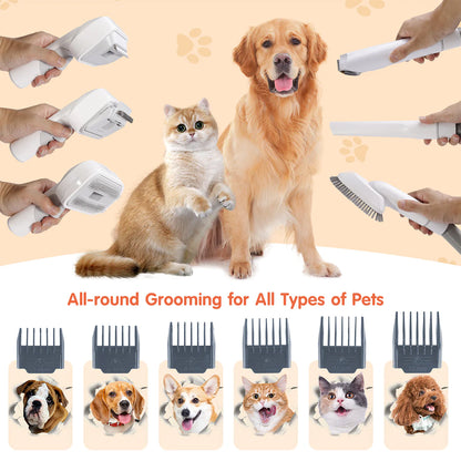 All-in-One Suction and Scissors Machine for Effortless Fur Care
