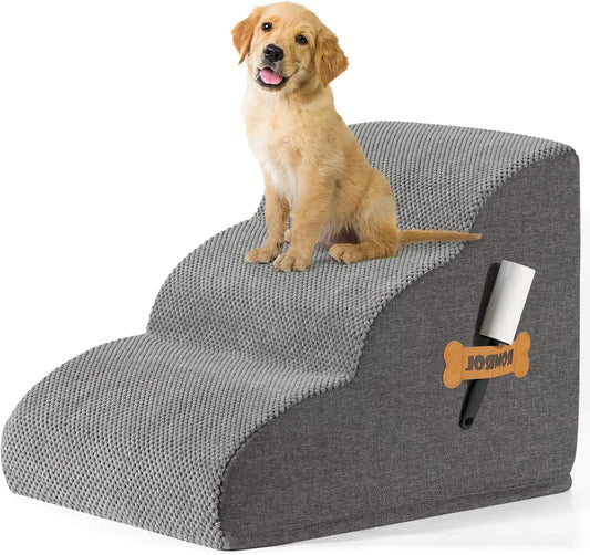 Dog Stairs Ramp for Beds Couches Extra Wide Pet Steps