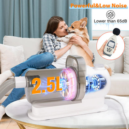 All-in-One Suction and Scissors Machine for Effortless Fur Care