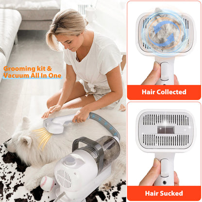 All-in-One Suction and Scissors Machine for Effortless Fur Care