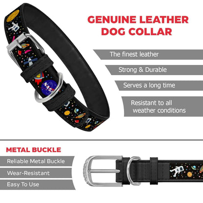 NASA Leather Dog Collar for X-Small Dogs