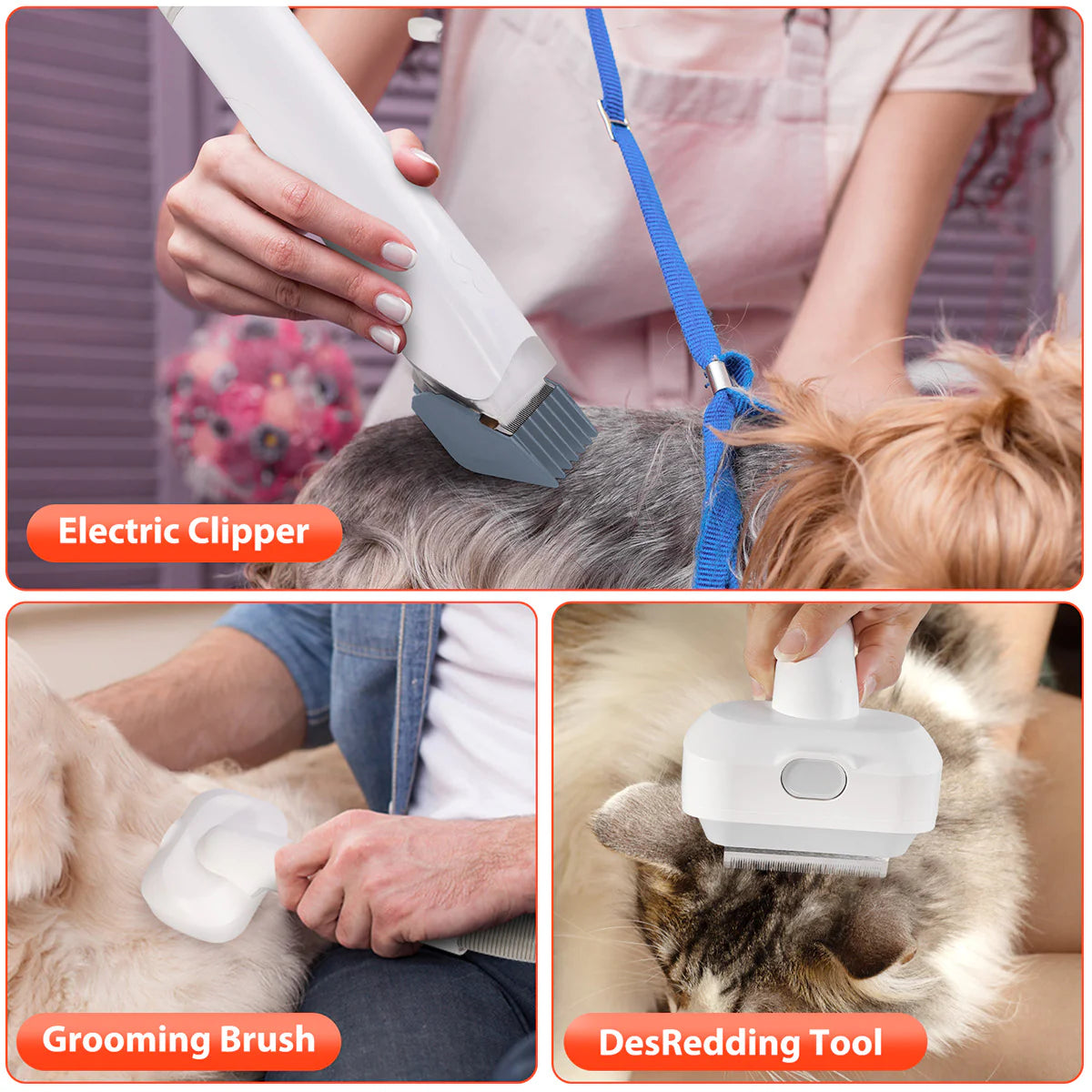 All-in-One Suction and Scissors Machine for Effortless Fur Care