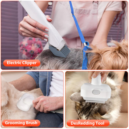 All-in-One Suction and Scissors Machine for Effortless Fur Care
