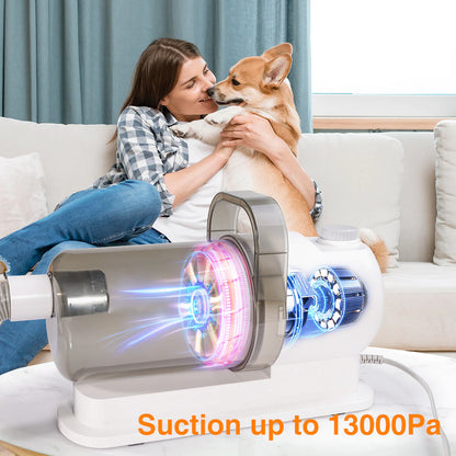 All-in-One Suction and Scissors Machine for Effortless Fur Care