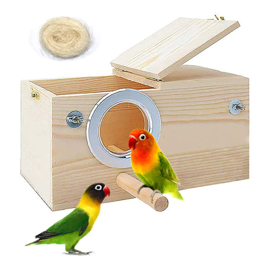 Bird House Wood Breeding Box (L)